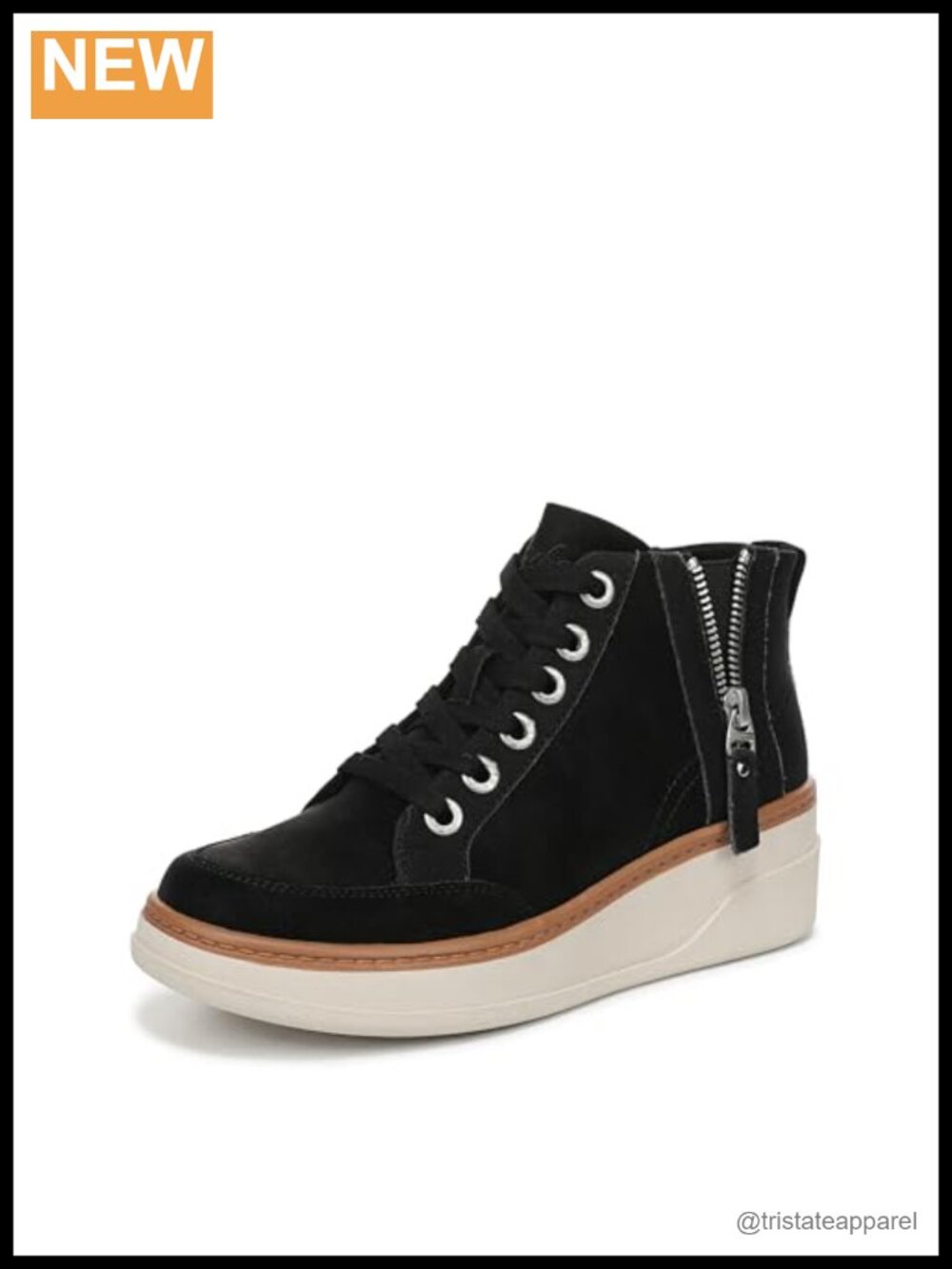 Faux Leather Wedge Sneaker Booties Ankle Zip Lace Up Comfort